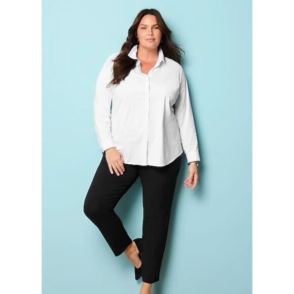 J. Jill Tops - NWT J.Jill Womens XL White Shirt Collection Classic White Button Up Shirt *Flaw